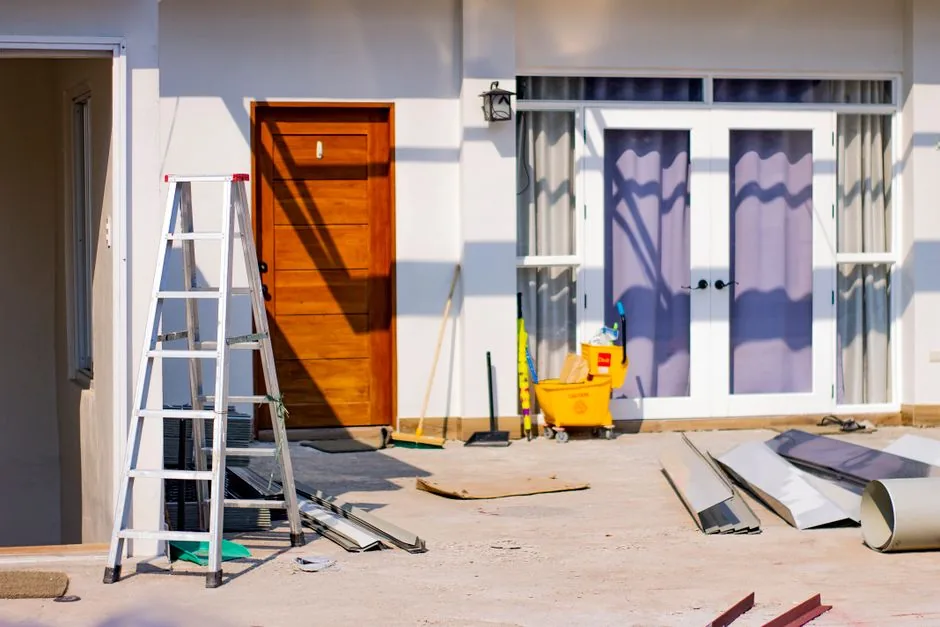 Chantier de rénovation énergétique d'une maison